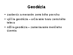 Geodézia