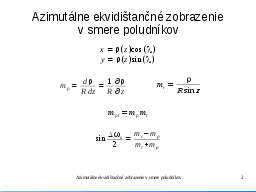 Azimutálne zobrazenia všeobecne